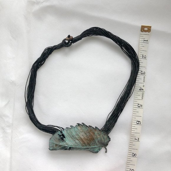 Phenomenal, handcrafted, copper, leaf pin or necklace! - Picture 8 of 10